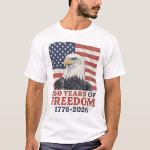 250 Jaar Vrijheid 1776-2026 Amerikaanse Adelaarsvl T-shirt