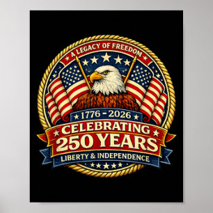 250 Jaar Vrijheid 1776 2026 Amerikaanse Zeearend 2 Poster