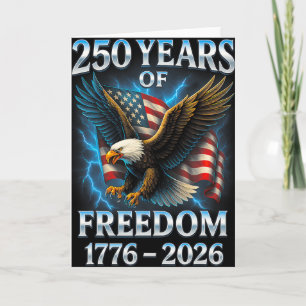 250 Jaar Vrijheid 1776 2026 Ld Eagle 250e Geboorte Kaart
