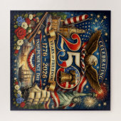 250 jaar vrijheid (1776–2026) legpuzzel (Horizontaal)