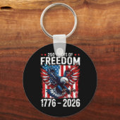 250 Jaar Vrijheid 1776 2026 Patriottische Ld Eagle Sleutelhanger (Voorkant)