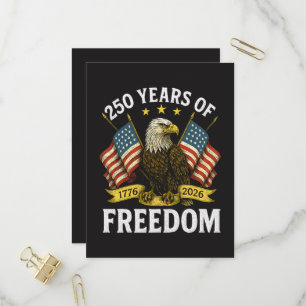 250 Jaar Vrijheid 1776 2026 Steenarend Uitnodiging Briefkaart