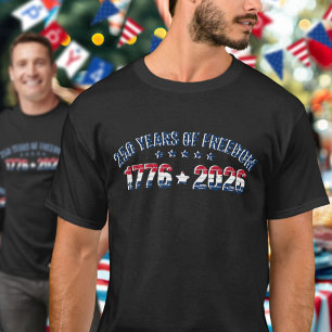 250 Jaar Vrijheid 1776 2026 Viering in de VS T-shirt