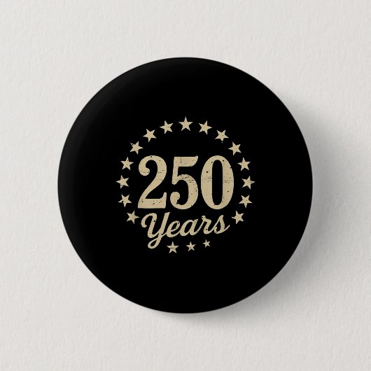 250 jaar Vrijheid 250ste Jubileum VS Vlag 4t Ronde Button 5,7 Cm (Voorkant)