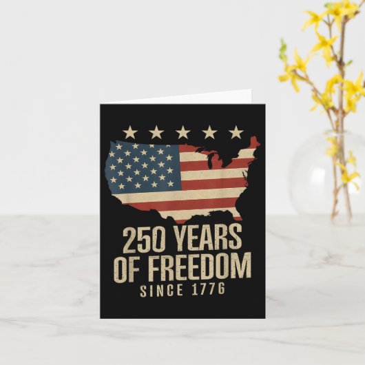 250 jaar vrijheid 250ste verjaardag Amerikaanse vl Kaart (Gele Bloem)