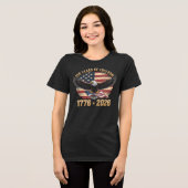 250 Jaar Vrijheid 4 juli Tri-Blend Shirt (Voorkant volledig)