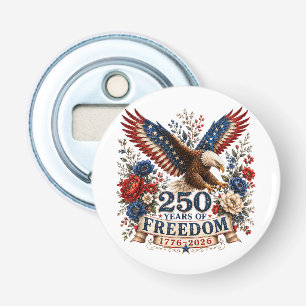250 Jaar Vrijheid Adelaar 250e verjaardag VS Button Flesopener