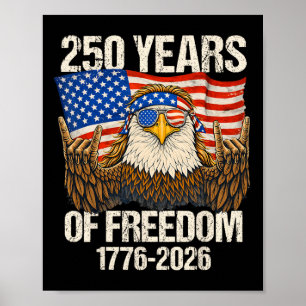 250 Jaar Vrijheid Adelaar Amerikaanse Vlag 250e Ve Poster