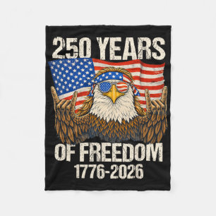 250 Jaar Vrijheid Adelaar Amerikaanse Vlag 250ste  Fleece Deken