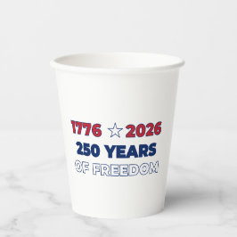 250 Jaar Vrijheid Amerika 1776 2026 Patriottisch Papieren Bekers