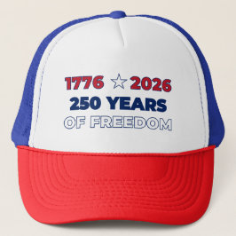 250 Jaar Vrijheid Amerika 1776 2026 Patriottisch Trucker Pet
