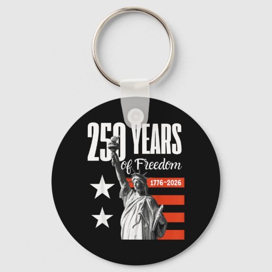250 Jaar Vrijheid Amerika 1776-2026 Sleutelhanger (Voorkant)