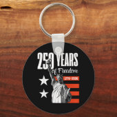 250 Jaar Vrijheid Amerika 1776-2026 Sleutelhanger (Voorkant)