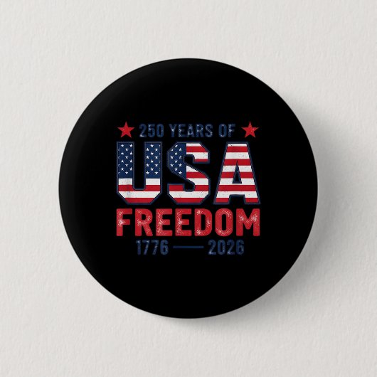 250 Jaar Vrijheid Amerikaans 1776 2026 250e VS Ronde Button 5,7 Cm (Voorkant)