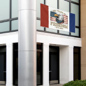 250 Jaar Vrijheid – Amerikaanse Semiquincentennial Spandoek (Buitenkant Gebouw)