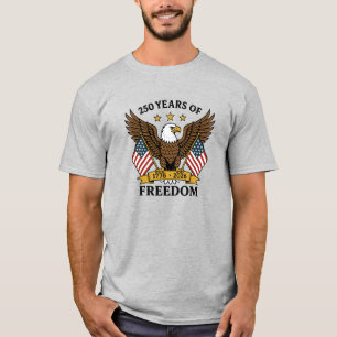250 Jaar Vrijheid Amerika's Jubileum T-shirt