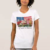 250 Jaar Vrijheid Bloemig T-shirt (Voorkant)