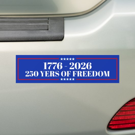 250 jaar vrijheid bumpersticker| VS 1776–2026 Bumpersticker (Op auto)