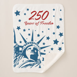 250 Jaar Vrijheid Gefeliciteerd Verjaardag USA Pat Sherpa Deken