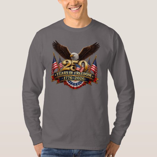 250 jaar vrijheid onafhankelijkheidsdag T-shirt (Voorkant)