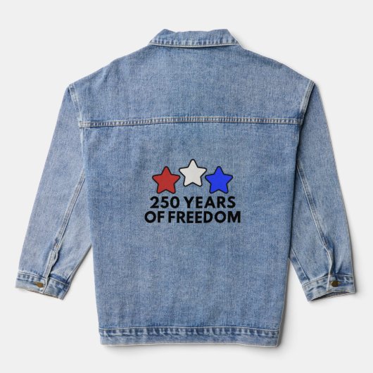 250 Jaar Vrijheid Patriotisch Denim Jacket (Achterkant)
