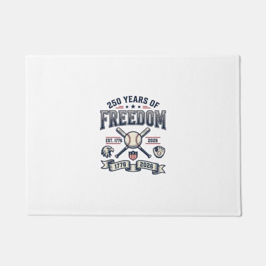 250 Jaar Vrijheid Patriottisch Honkbalontwerp_1 Deurmat (Voorkant)