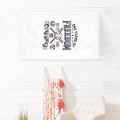 250 Jaar Vrijheid Patriottisch Honkbalontwerp_1 Spandoek (Insitu)