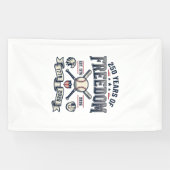 250 Jaar Vrijheid Patriottisch Honkbalontwerp_1 Spandoek (Horizontaal)