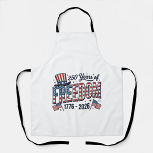 250 Jaar Vrijheid Patriottisch Jubileum T-shirt_1 Schort