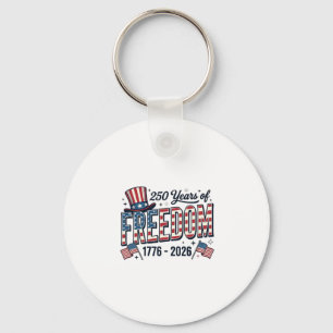 250 Jaar Vrijheid Patriottisch Jubileum T-shirt_1 Sleutelhanger