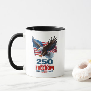 250 Jaar Vrijheid Patriottische Adelaar Amerikaans Mok