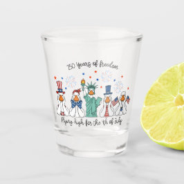 250 Jaar Vrijheid Patriottische Vogels Shot Glas