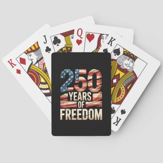 250 Jaar Vrijheid Pokerkaarten (Achterkant)