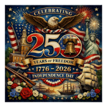 250 Jaar Vrijheid Poster (1776–2026)
