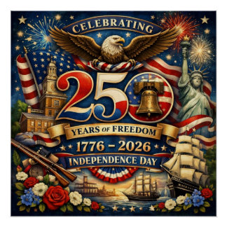 250 Jaar Vrijheid Poster (1776–2026)