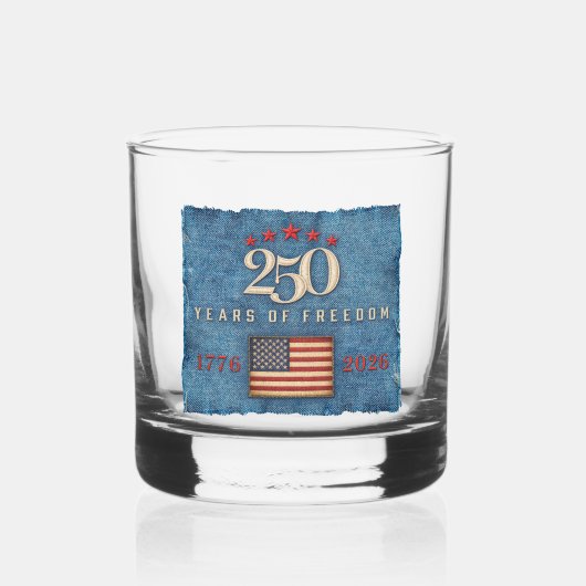 250 Jaar Vrijheid - Rocks Glas (Voorkant)