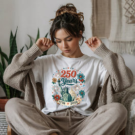 250 Jaar Vrijheid Standbeeld Liberty Tri-Blend Shirt