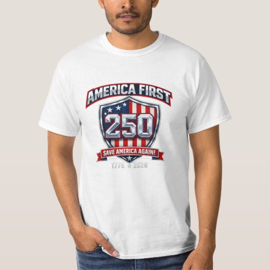 250 Jaar Vrijheid T-Shirt – Houd Amerika Groot (Voorkant)