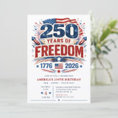 250 Jaar Vrijheid Uitnodiging (Staand voorkant)