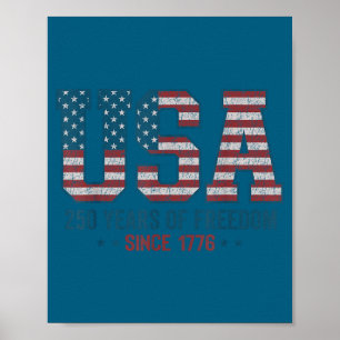 250 jaar vrijheid usa 1776 2026 4 juli poster