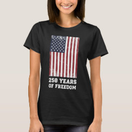 250 Jaar Vrijheid USA Vlag Vintage Patriottisch T-shirt