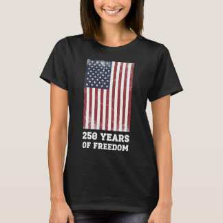 250 Jaar Vrijheid USA Vlag Vintage Patriottisch T-shirt