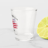 250 Jaar Vrijheid Vervaaide Amerikaanse Vlag Shot Glas (Rechts)