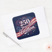 250 jaar vrijheid  vierkante sticker (Envelop)