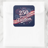 250 jaar vrijheid  vierkante sticker (Tas)