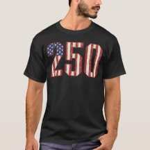 250 Jaar Vrijheid Vintage USA Patriottisch 250 D