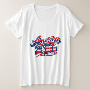 250 Jaar Vrijheid – VS 1776–2026 Patriottisch Grote Maat T-shirt
