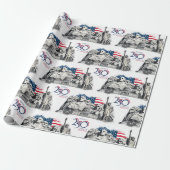 250 jaar vrijheid VS Onafhankelijkheid Cadeaupapier (Uitgerold)