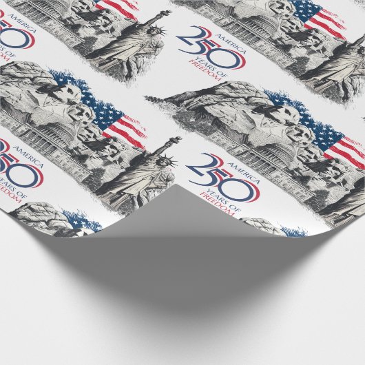 250 jaar vrijheid VS Onafhankelijkheid Cadeaupapier (Hoek)