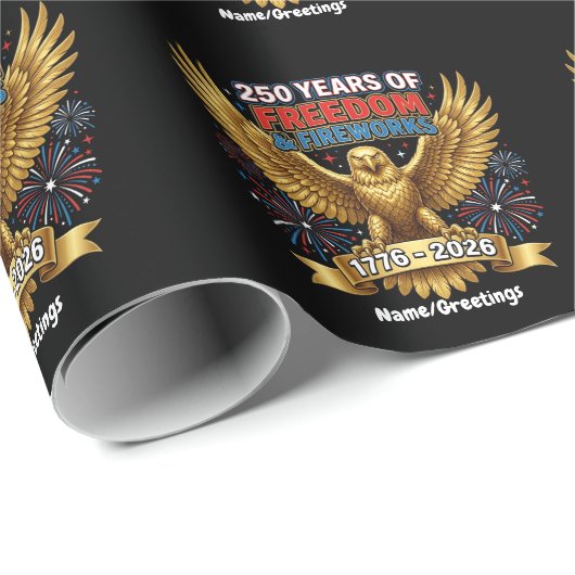 250 Jaar Vrijheid & Vuurwerk  Cadeaupapier (Rol Hoek)